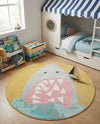 Wonder Tykes Collection Area Rug -  Whimsical Round Yellow  lifestyle 41