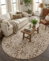 Andes Summit Collection Area Rug -  Merida Oval Dark Beige  lifestyle 55