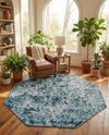 Serenity Sands Collection Area Rug -  Quietshore Octagon Blue  lifestyle 76