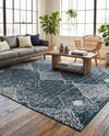 Aegean Elegance Washables Collection Area Rug -  Naxos Rectangle Navy Blue  lifestyle 27