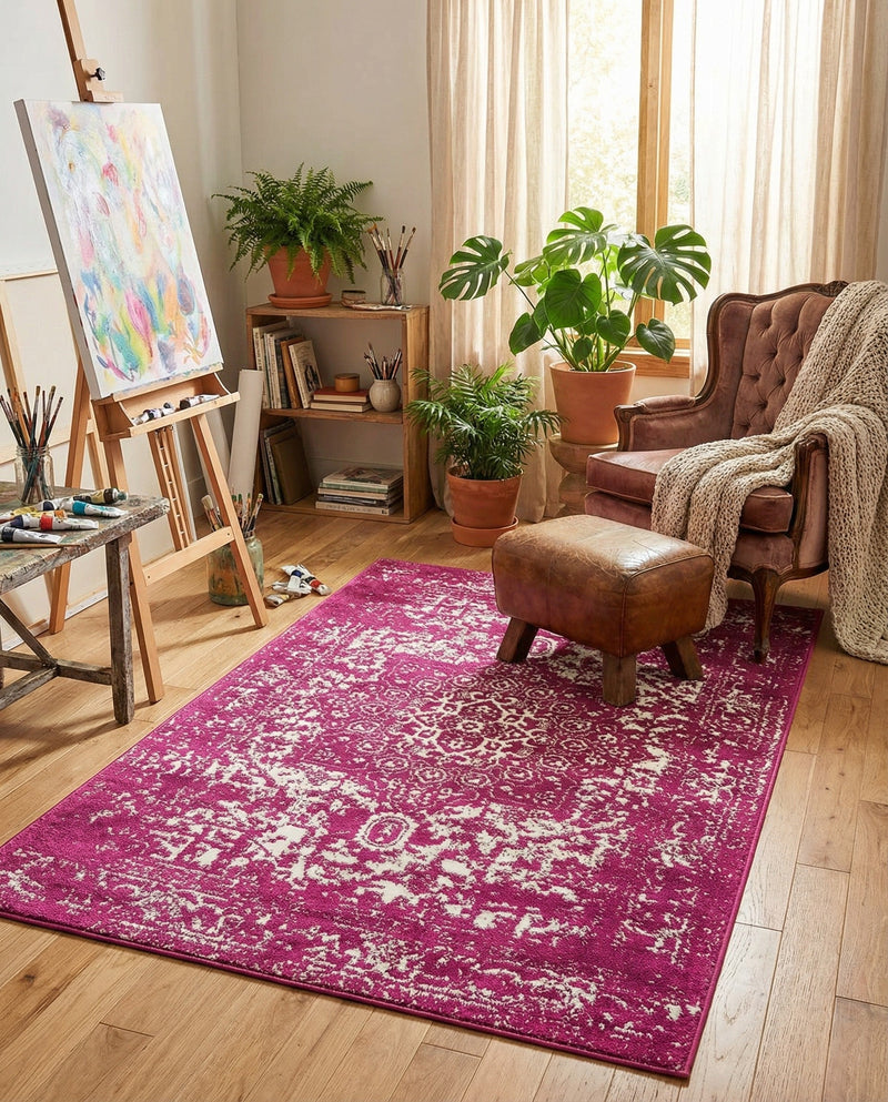 Georgetown Rugs Collection Area Rug - Dupont (Purple) Rectangle Purple  lifestyle 16