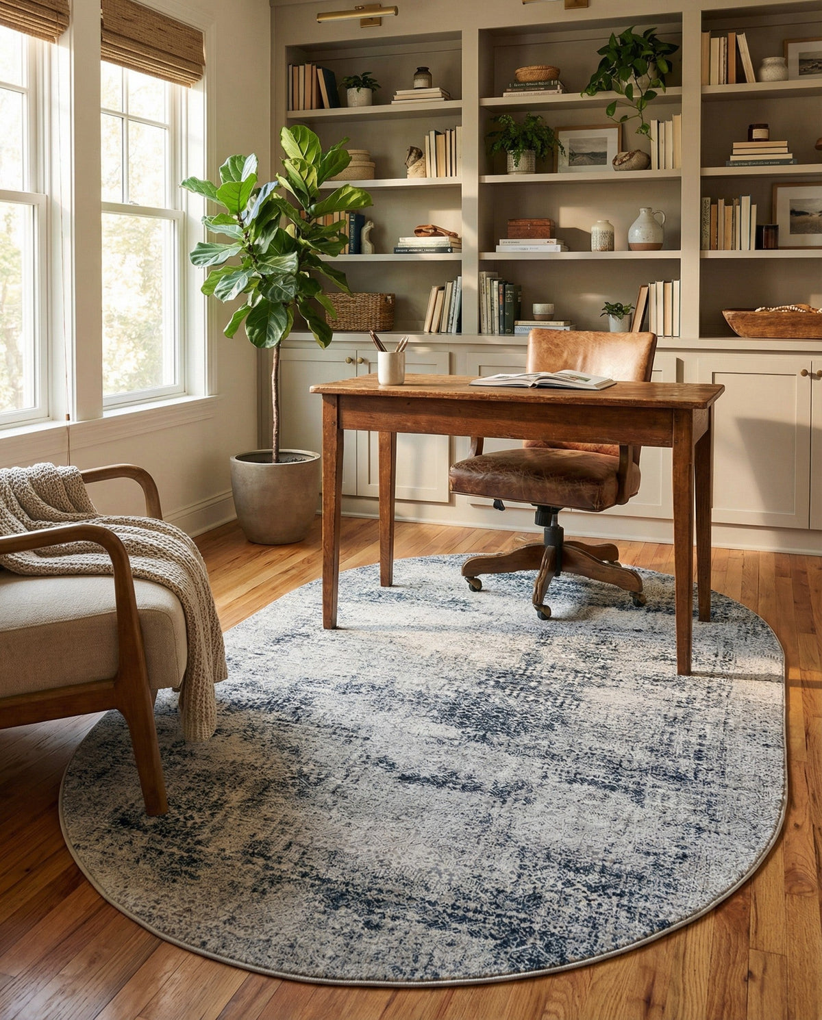 Bloomsbury Elegance Collection Area Rug -  Pimlico Oval Blue  lifestyle 133
