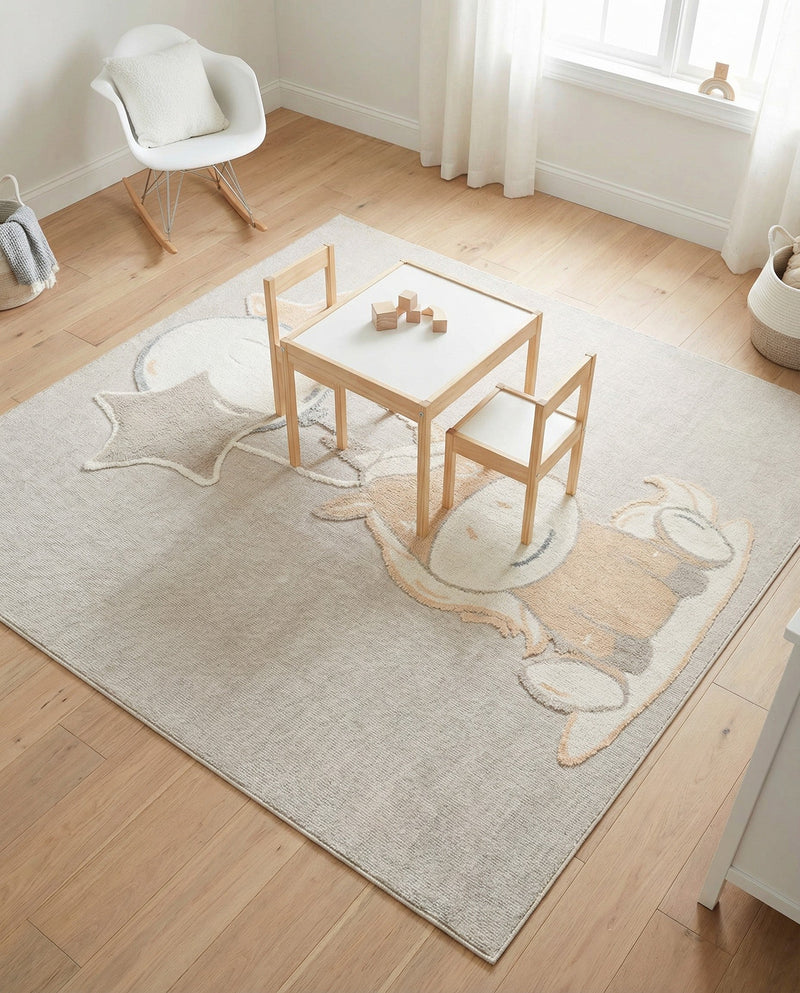 Wonder Tykes Collection Area Rug - Enchanted Square Peach Blossom  lifestyle 60