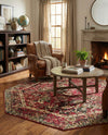 Neptune Elegance Collection Area Rug -  Galatea (Burgundy) Octagon Burgundy  lifestyle 30