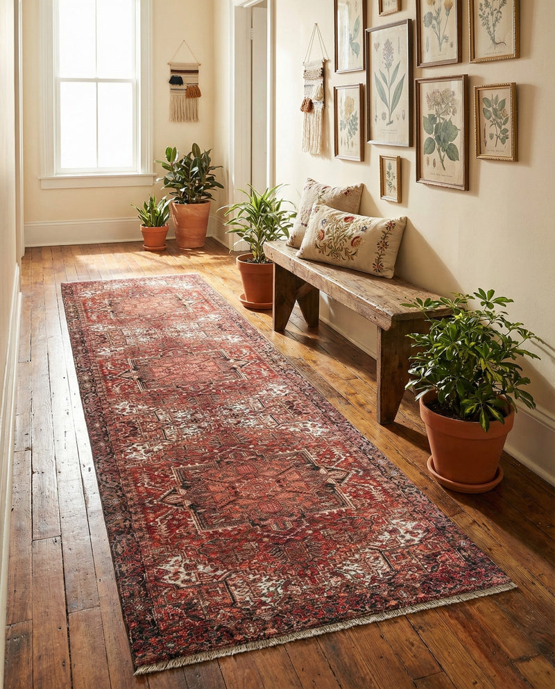 Bazaar Chic Collection Area Rug -  Essaouira Runner Rust Red  lifestyle 44