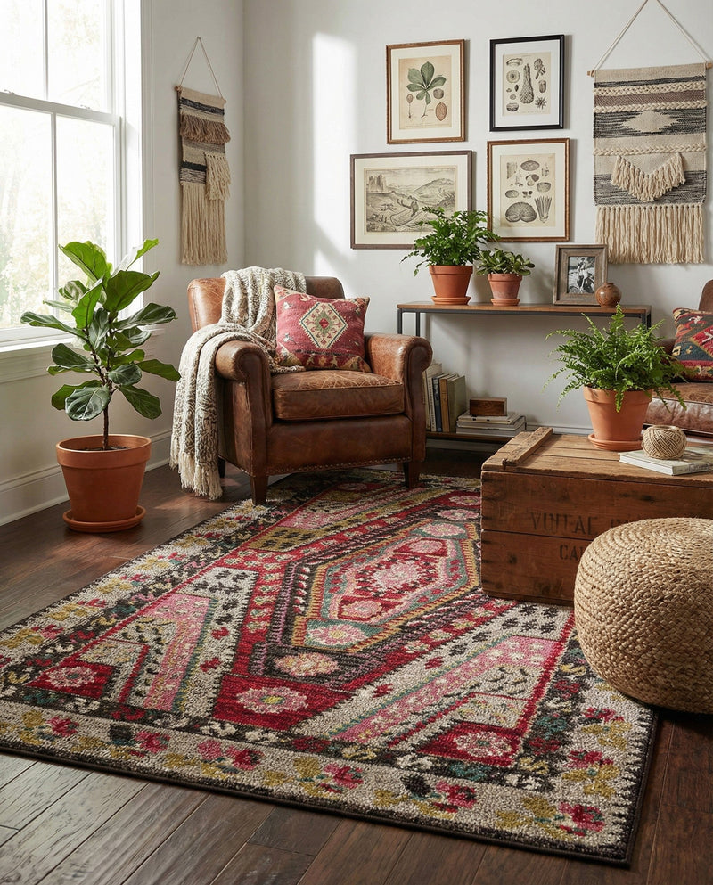 Sedona Vista Collection Area Rug -  Anasazi Rectangle Multi  lifestyle 33