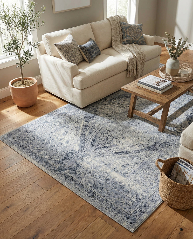 Coastal Manor Collection Area Rug -  Seagrove Rectangle Dark Blue  lifestyle 11