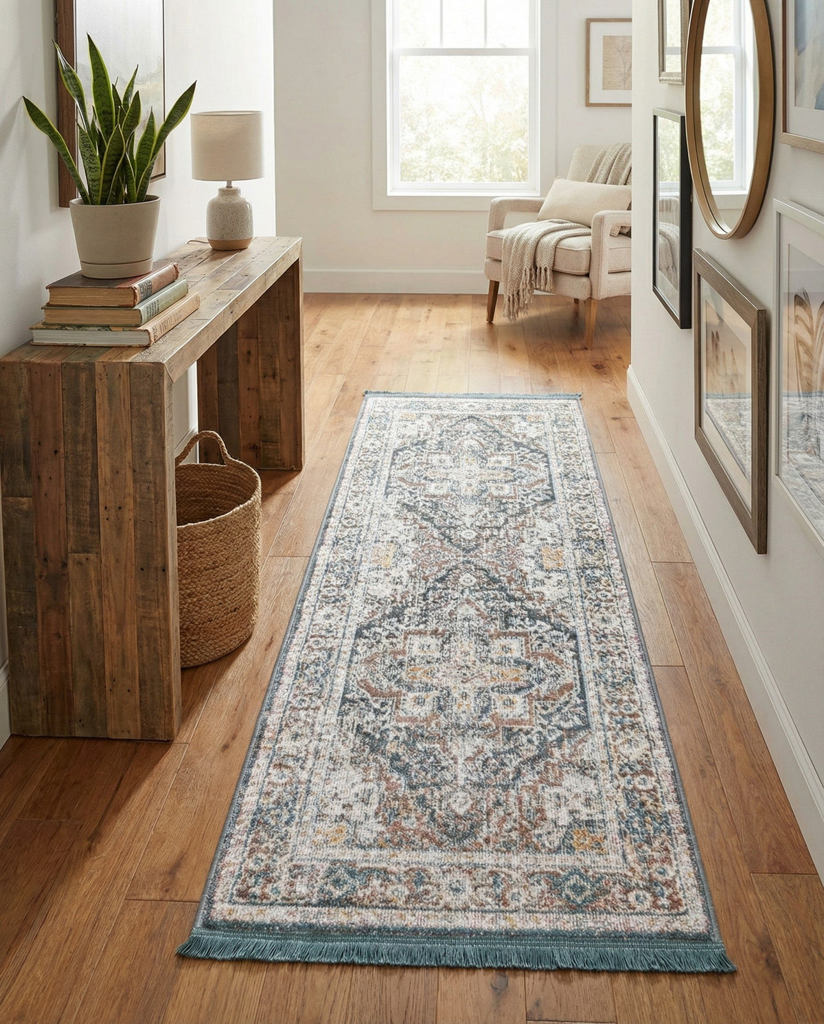 Caribbean Breeze Collection Area Rug -  Andros Runner Gray  lifestyle 143