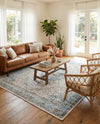 Mykonos Manor Collection Area Rug - Delos Rectangle Blue  lifestyle 16