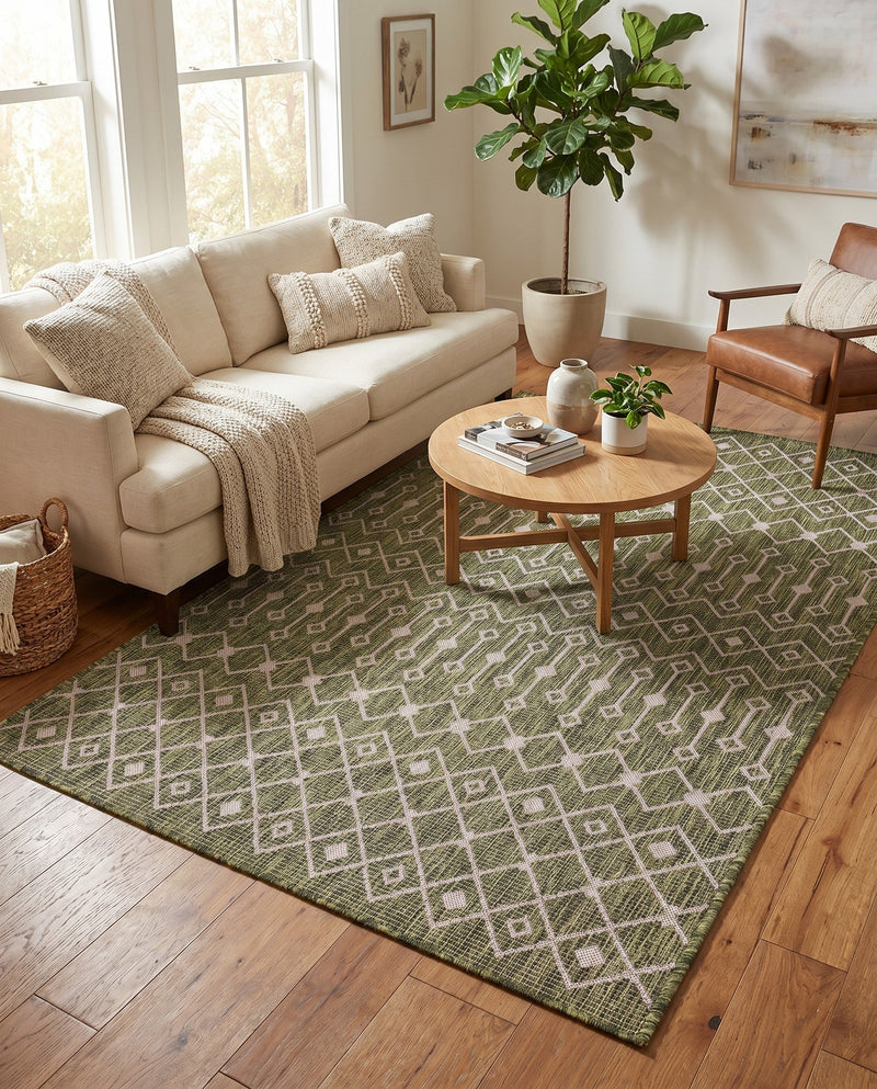 Savannah Pergola Collection Area Rug -  Pergola (Green) Rectangle Green  lifestyle 18