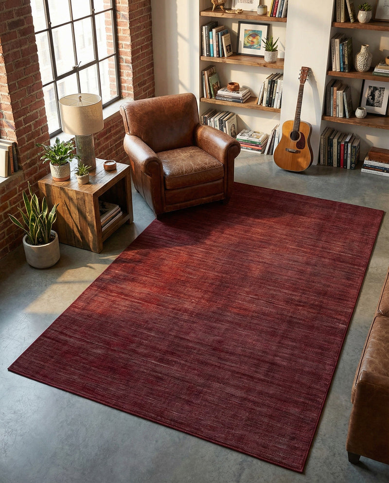 Soho Elegance Collection Area Rug - Chelsea (Burgundy) Rectangle Burgundy  lifestyle 19