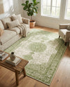 Dover Terrace Collection Area Rug - Marina (Green) Rectangle Green  lifestyle 6