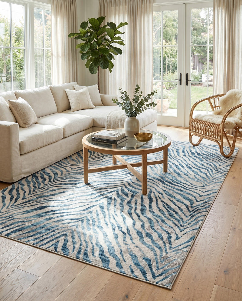 Bloomsbury Elegance Collection Area Rug -  Chelsea Rectangle Blue  lifestyle 61