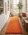 Plush Oasis Collection Area Rug - Serenity (Tiger Orange) Runner Tiger Orange  lifestyle 77