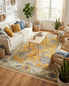 Arcadia Rugs Collection Area Rug - Eden (Yellow) Rectangle Yellow  lifestyle 18