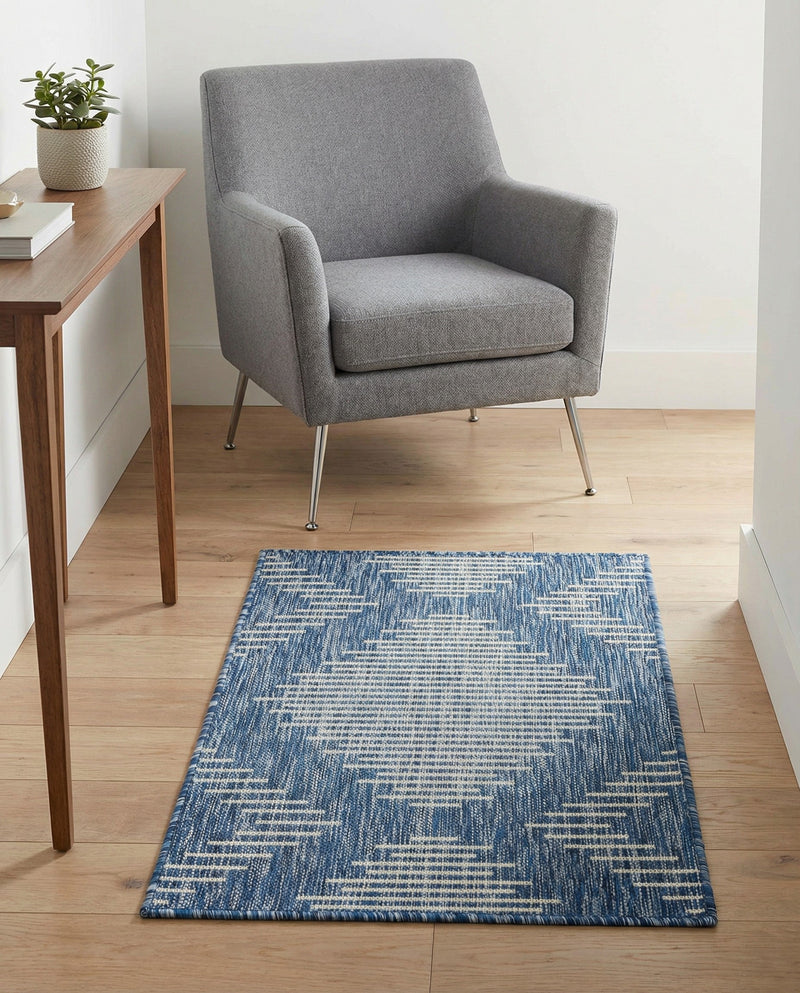 Urban Terrace Collection Area Rug -  Chelsea (Blue) Rectangle Blue  lifestyle 6