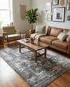 Riviera Elegance Collection Area Rug -  Menton (Gray) Rectangle Gray  lifestyle 10