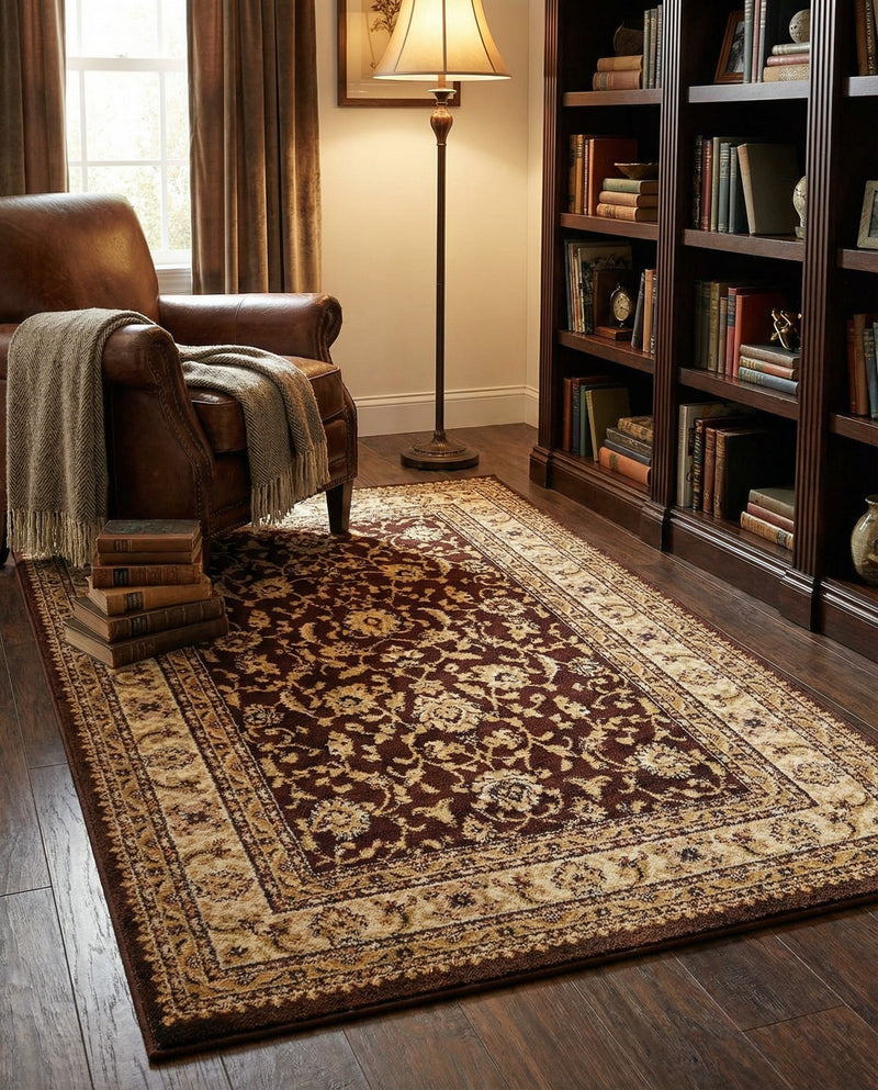 Jaipur Elegance Collection Area Rug -  Nahargarh (Brown) Rectangle Brown  lifestyle 15