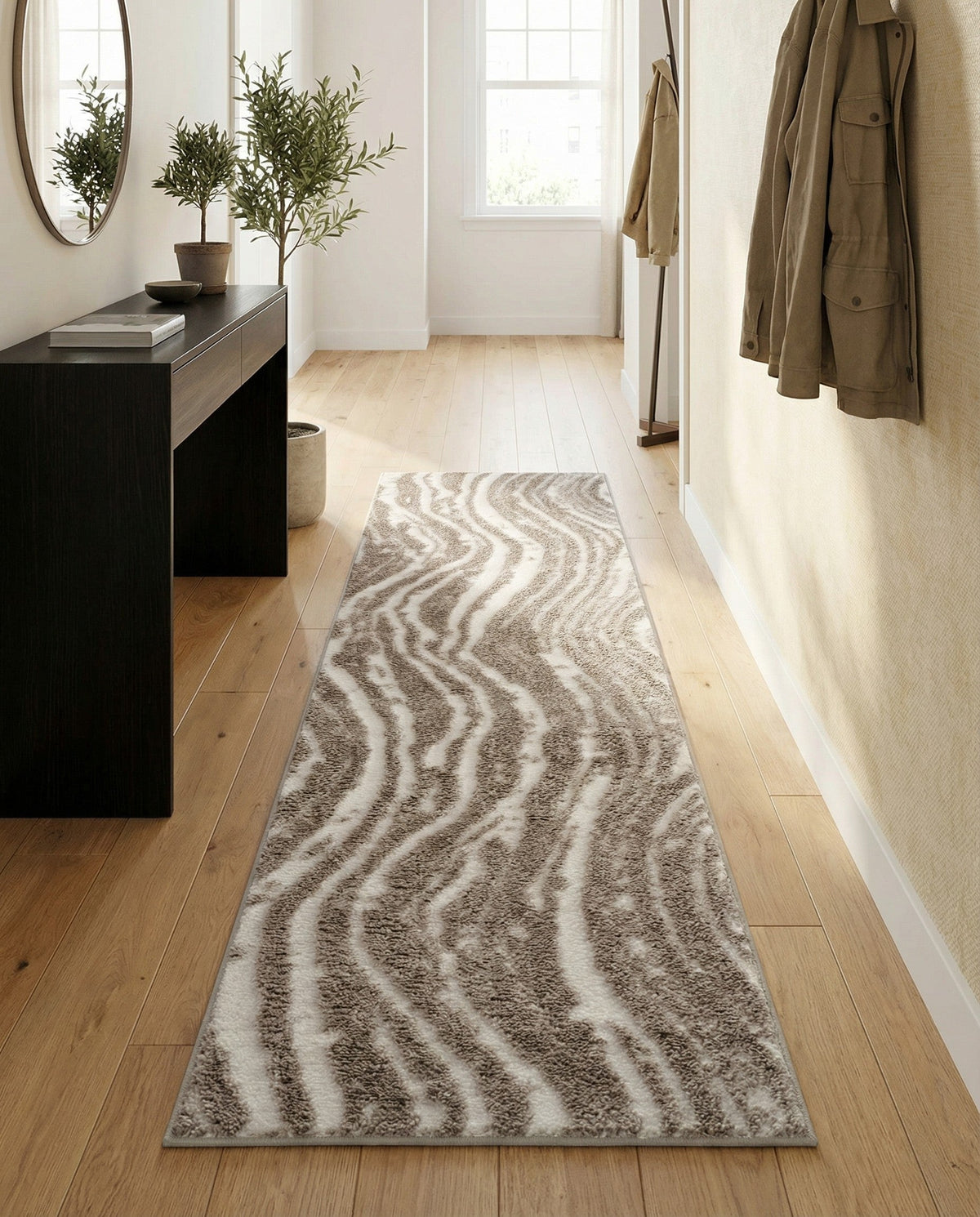 Sienna Collection Area Rug -  Garda Runner Cloud Gray  lifestyle 134