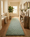 Cozy Comfort Shag Collection Area Rug - Haven (Sage Green) Runner Sage Green  lifestyle 75