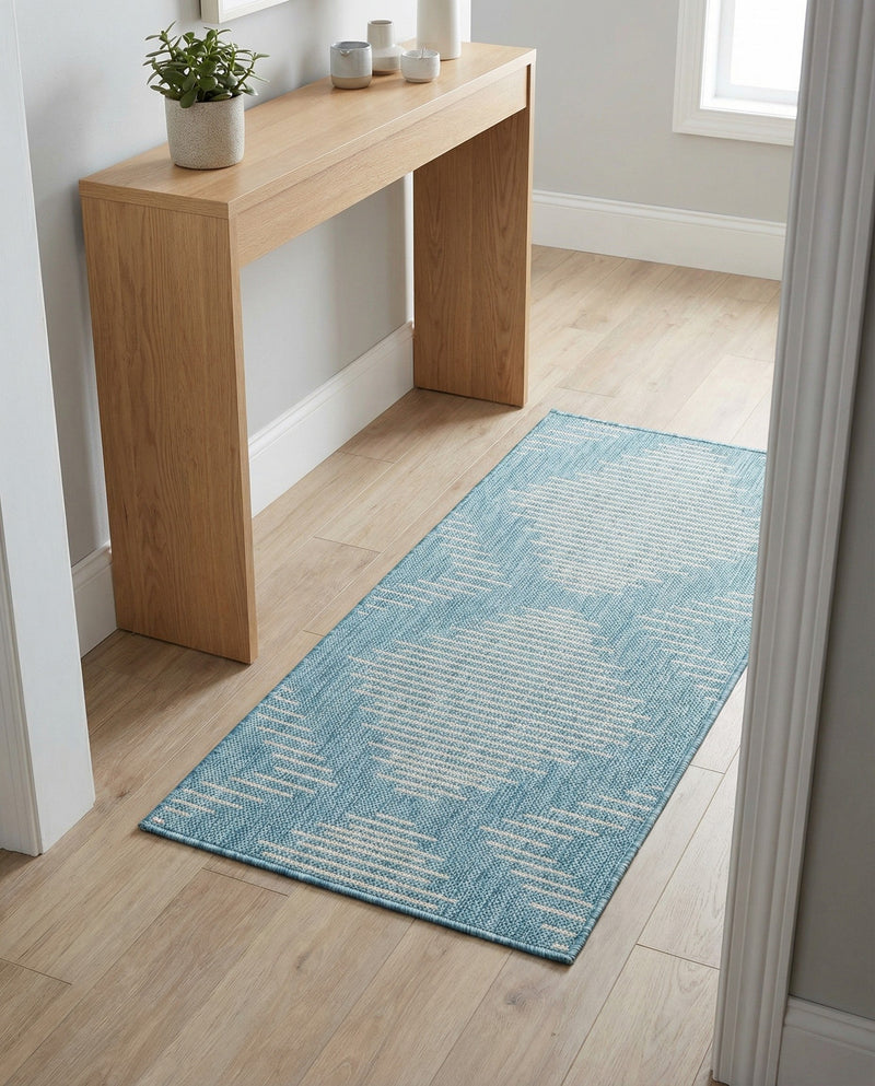 Urban Terrace Collection Area Rug -  Chelsea (Light Aqua) Runner Light Aqua  lifestyle 72