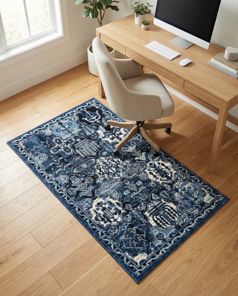 Horizon Collection Area Rug - Dawn Rectangle Blue  lifestyle 78