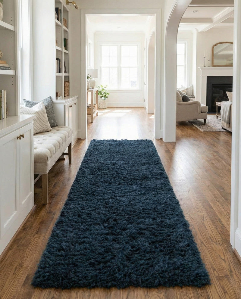 Eternal Plush Oasis Collection Area Rug -  Tranquility (Cobalt) Runner Cobalt  lifestyle 69