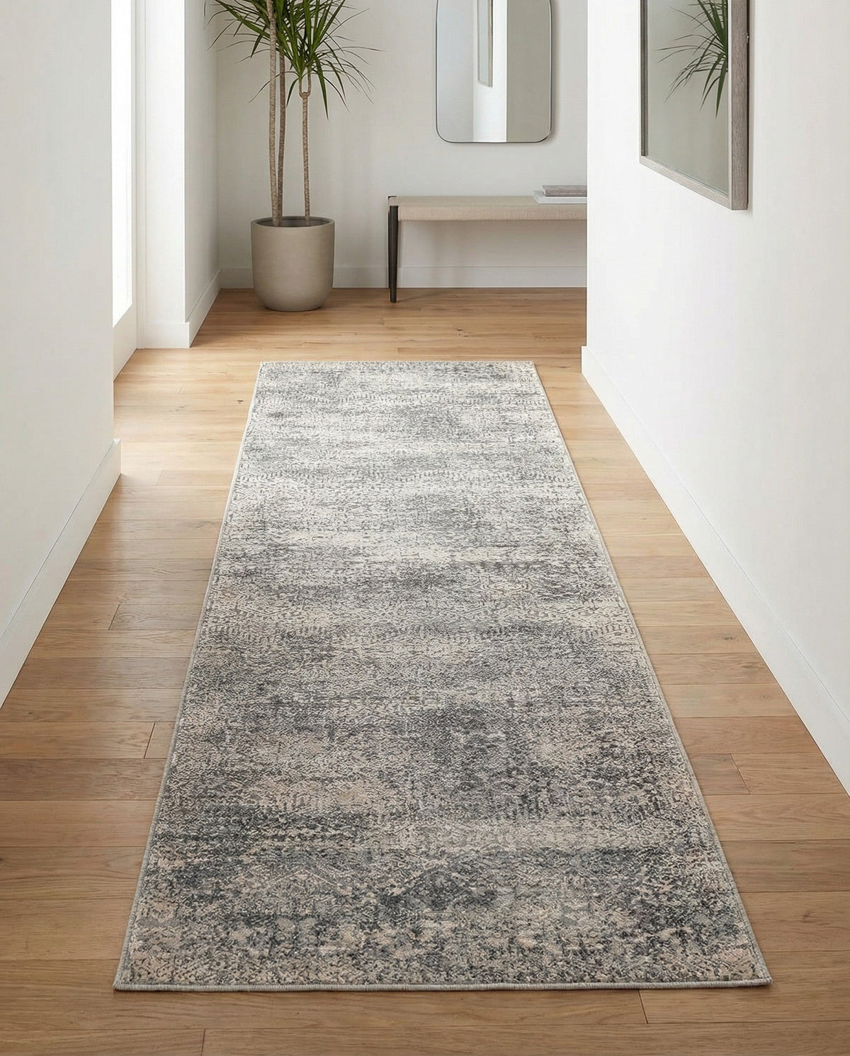 Bloomsbury Elegance Collection Area Rug -  Pimlico Runner Gray  lifestyle 165