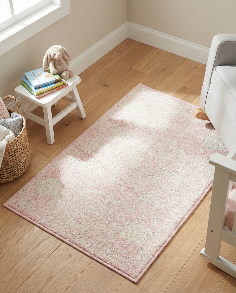 Dover Terrace Collection Area Rug -  Lagoon (Pink) Rectangle Pink  lifestyle 25