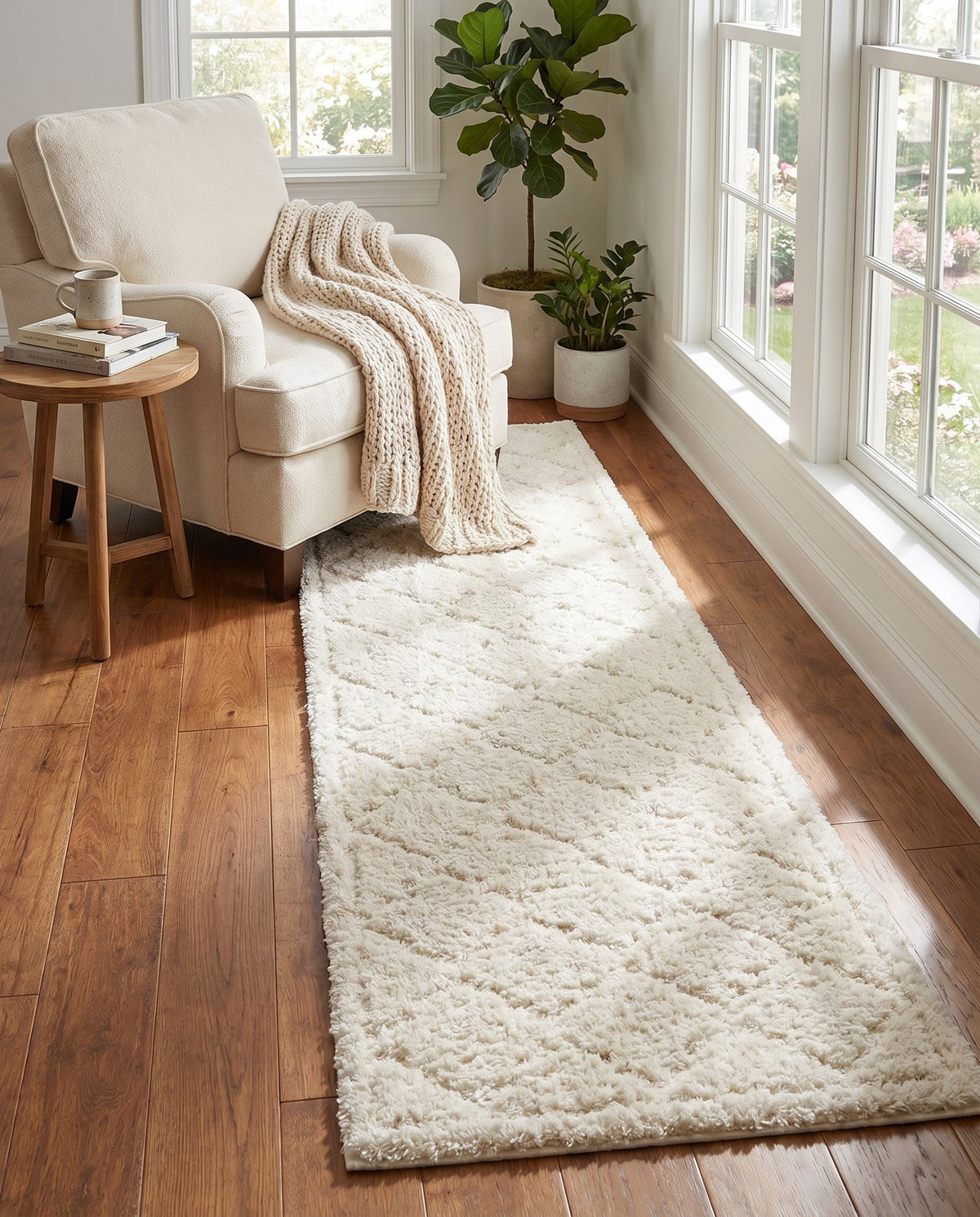 Trellis Haven Collection Area Rug -  Havencrest Runner Ivory  lifestyle 127