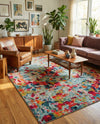 Chromatic Oasis Collection Area Rug -  Lagoon Rectangle Multi  lifestyle 5