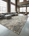 Chromatic Oasis Collection Area Rug -  Tropic Rectangle Gray  lifestyle 27