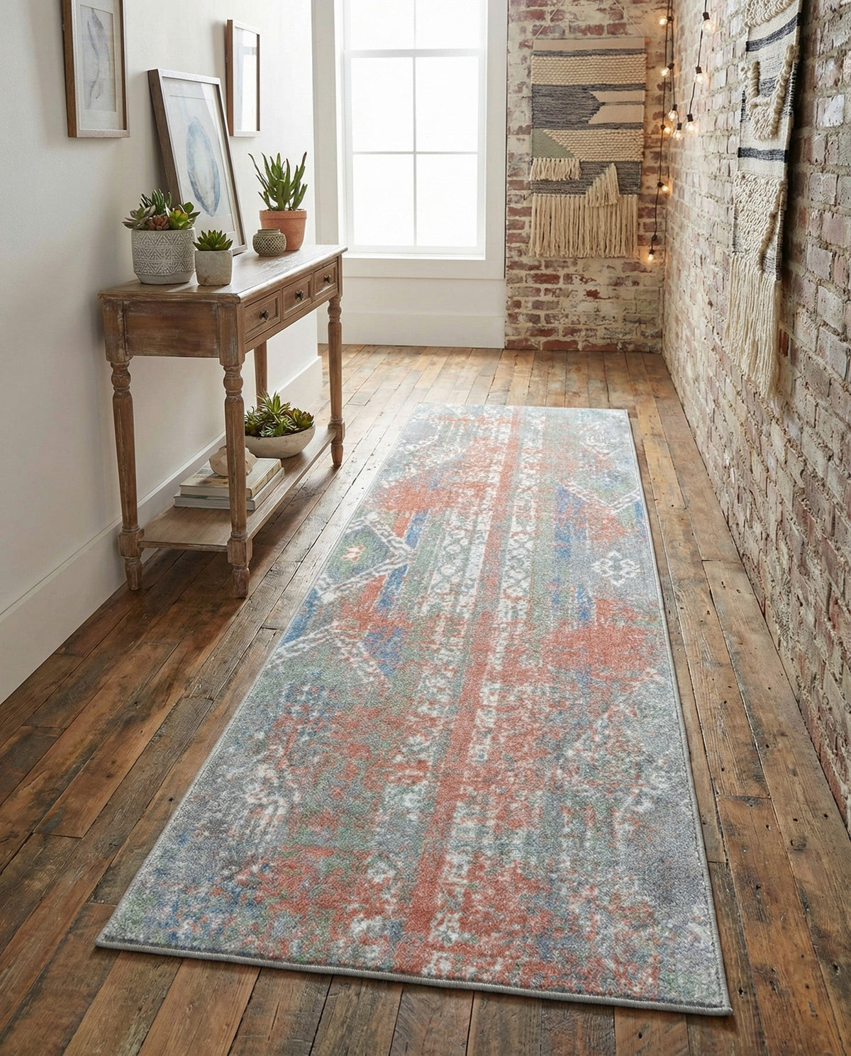 Aegean Elegance Washables Collection Area Rug -  Zakynthos Runner Multi  lifestyle 143