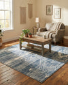 Cascade Range Collection Area Rug - Hood (Blue Gray) Square Blue Gray  lifestyle 62