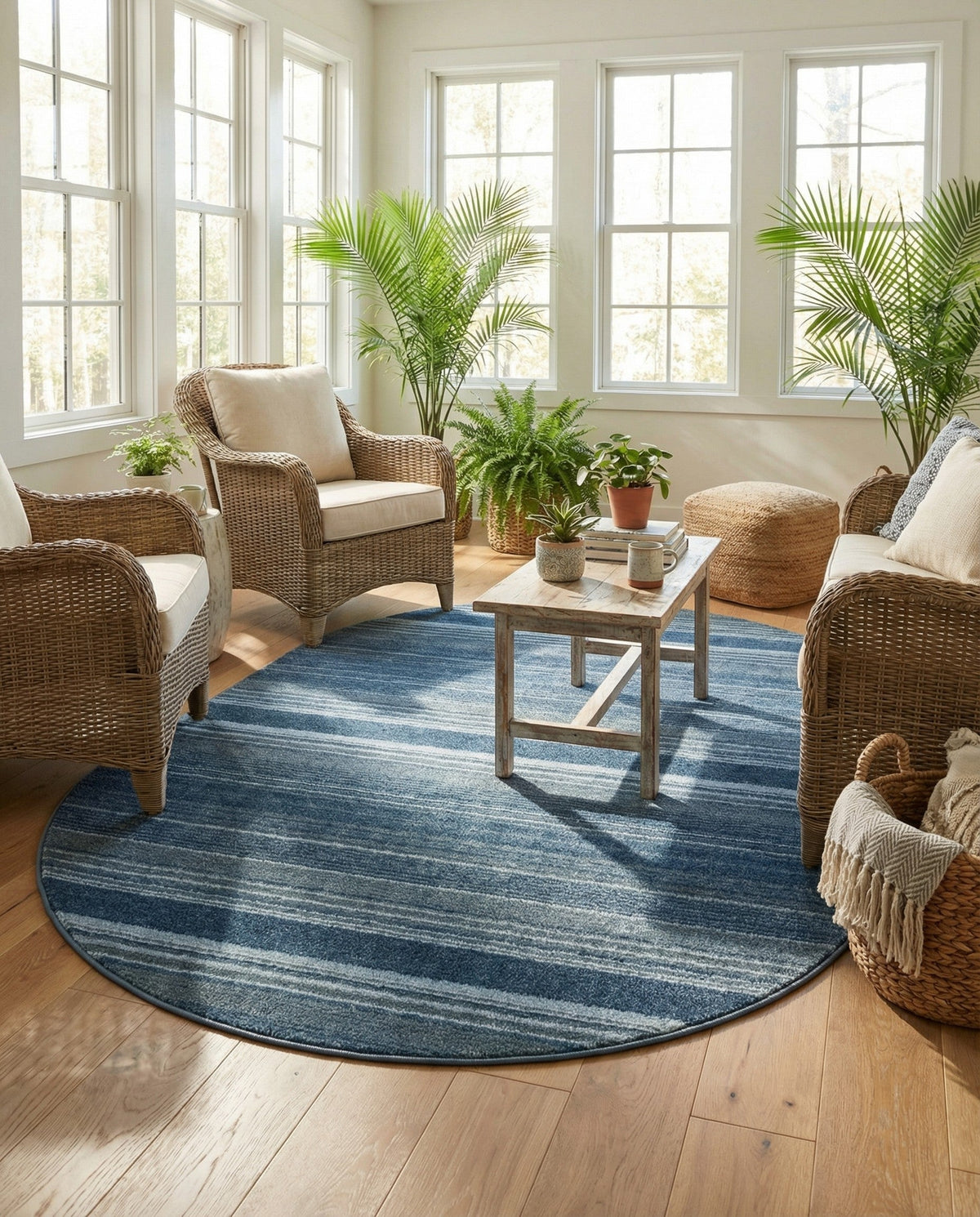 Jewel Oasis Collection Area Rug - Sapphire (Blue) Oval Blue  lifestyle 88