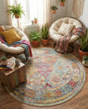 Caribbean Breeze Collection Area Rug -  Grenada Round Multi  lifestyle 28