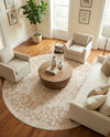 Urban Oasis Rugs Collection Area Rug -  Penthouse (Beige) Round Beige  lifestyle 82