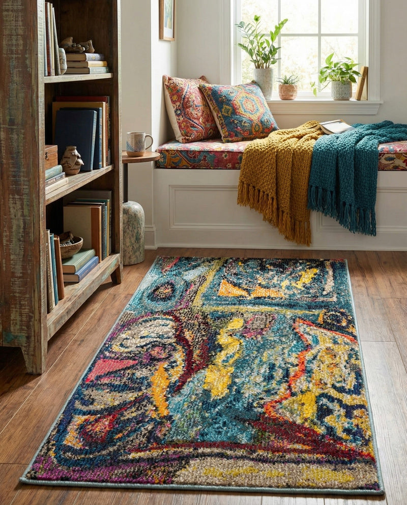 Autumnal Tapestry Collection Area Rug - Harvestville Runner Multi  lifestyle 62