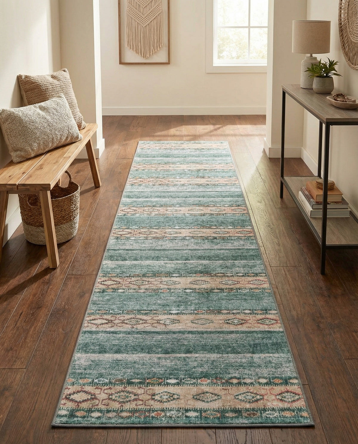 Heritage Elegance Collection Area Rug -  Edinburgh Runner Green  lifestyle 83