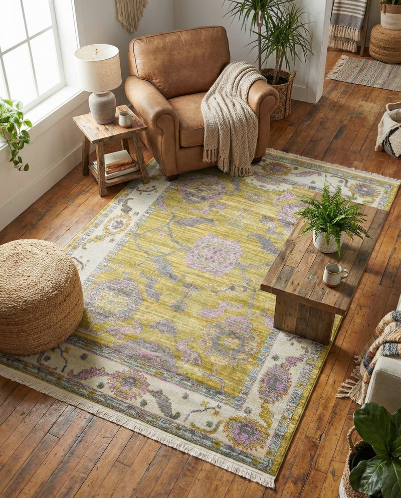 Arcadia Rugs Collection Area Rug - Eden (Green) Rectangle Green  lifestyle 19