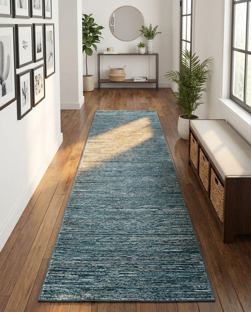 Bloomsbury Elegance Collection Area Rug -  Kensington (Blue) Runner Blue  lifestyle 41