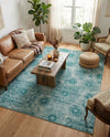 Riviera Elegance Collection Area Rug -  Monaco (Turquoise) Rectangle Turquoise  lifestyle 8