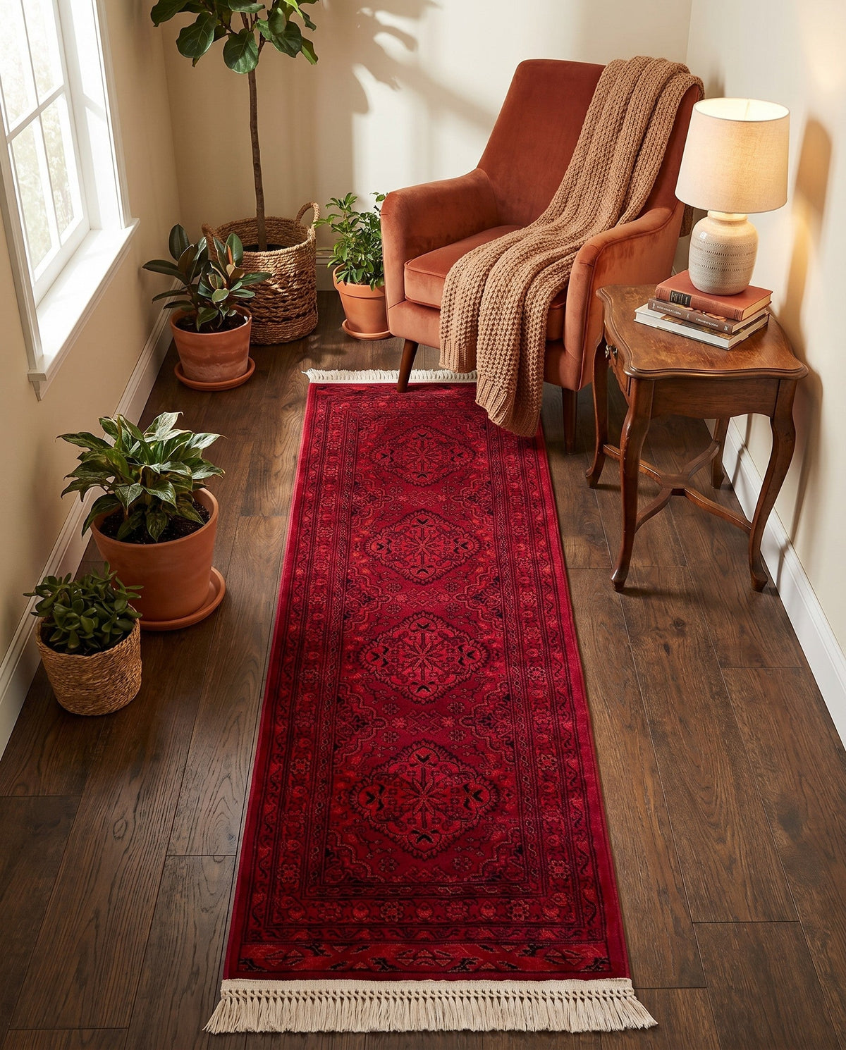 Samarkand Elegance Collection Area Rug -  Samanid Runner Red  lifestyle 89