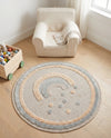 Wonder Tykes Collection Area Rug -  Frolicfield Round Multi  lifestyle 60