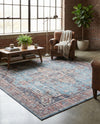 Zahara Oasis Collection Area Rug -  Casablanca Square Blue  lifestyle 55