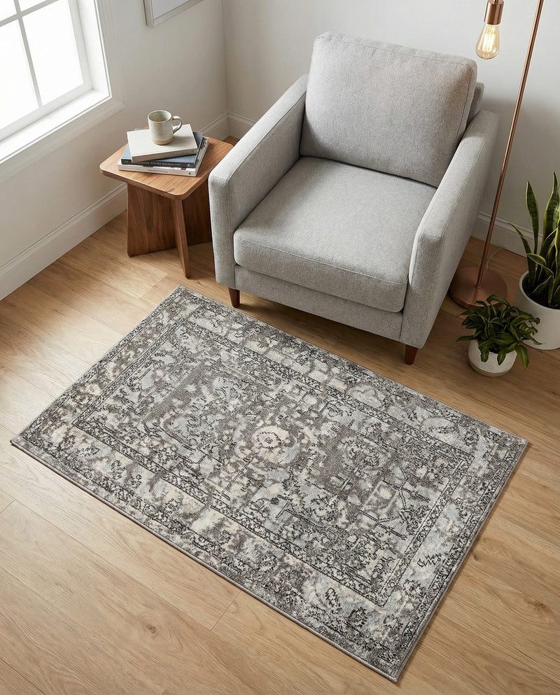 Horizon Collection Area Rug -  Zenith Rectangle Gray  lifestyle 41