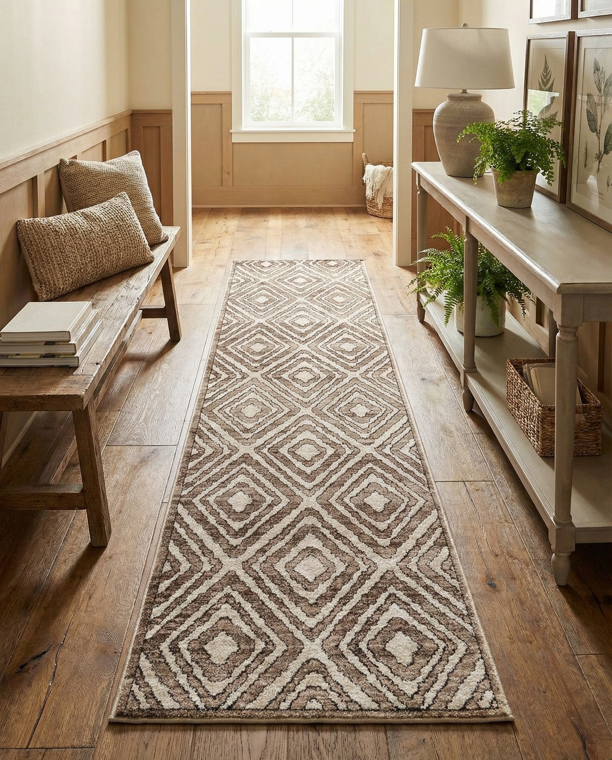 Sanctuary Retreat Collection Area Rug -  Oasis Runner Chocolate Brown  lifestyle 44