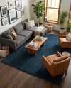 Plush Oasis Collection Area Rug - Serenity (Sapphire Blue) Rectangle Sapphire Blue  lifestyle 25