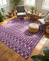 Marrakech Lattice Collection Area Rug - Medina (Violet) Square Violet  lifestyle 23
