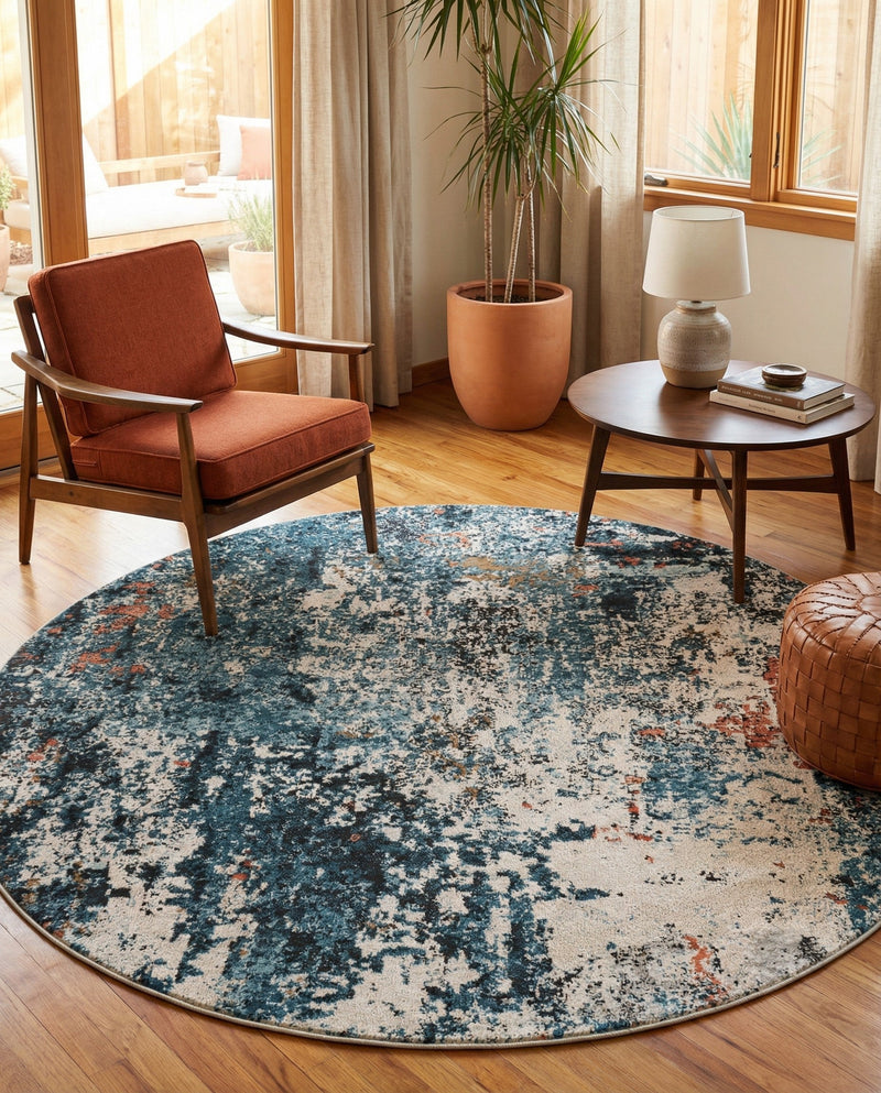 Dresden Elegance Collection Area Rug -  Seiffen Round Multi  lifestyle 47